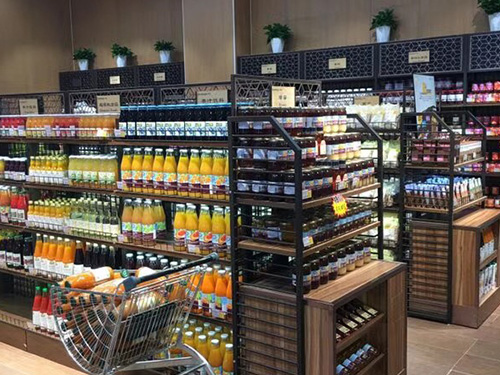 精品店鋼木展架